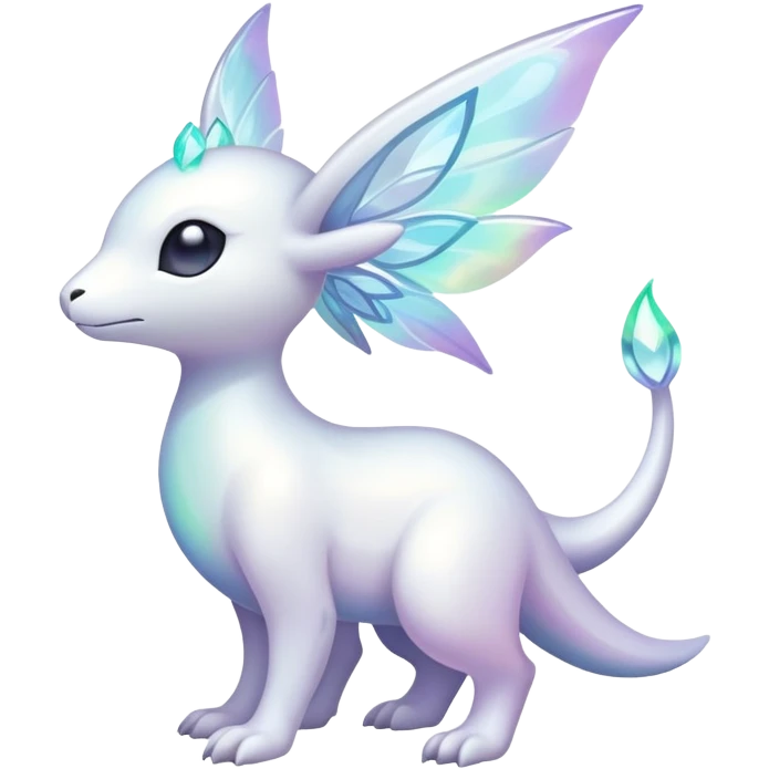  Iridescent white pale fakemon-creature  emoji