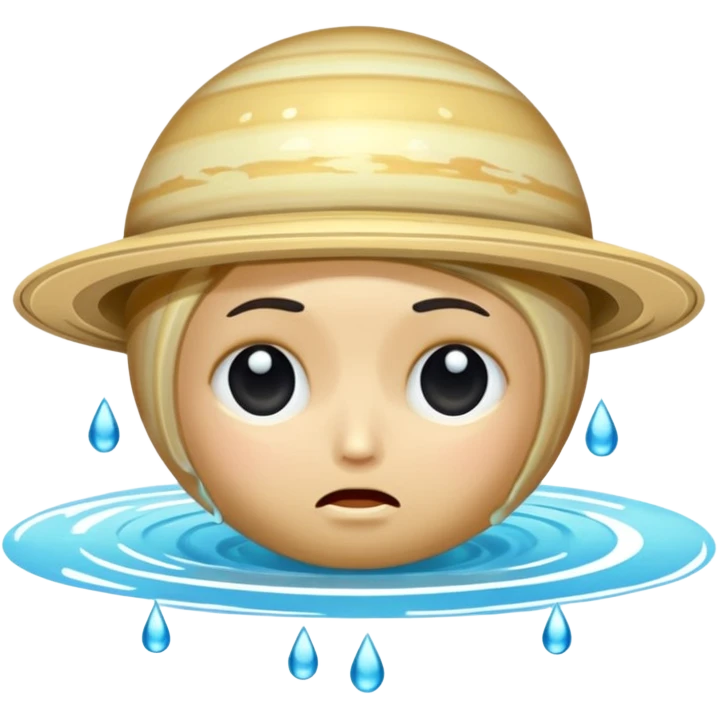 saturn planet crying  emoji