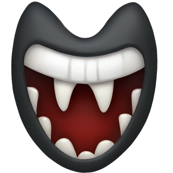 vampire fangs and blood emoji