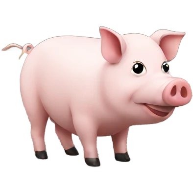 A pig in London city emoji