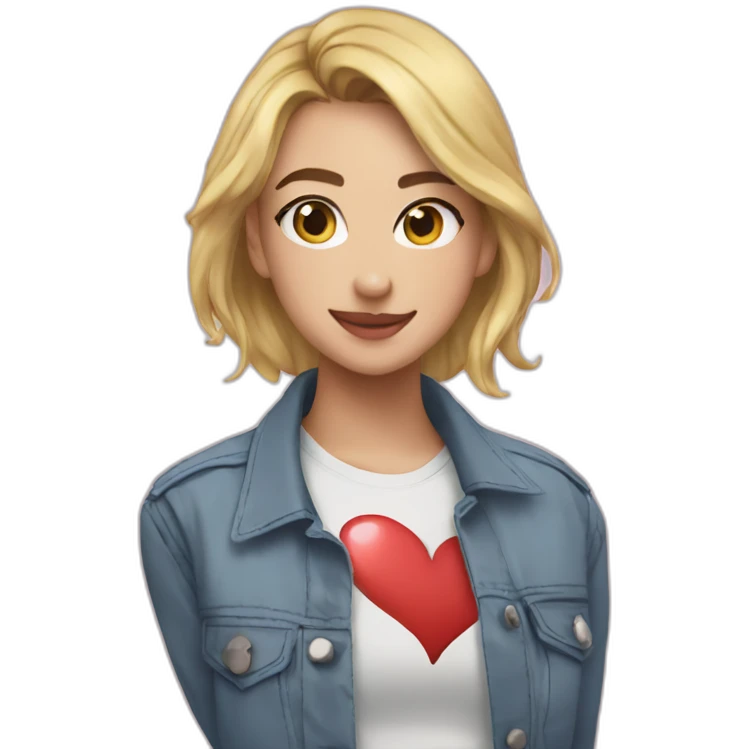 Emma giffith doing bts heart emoji