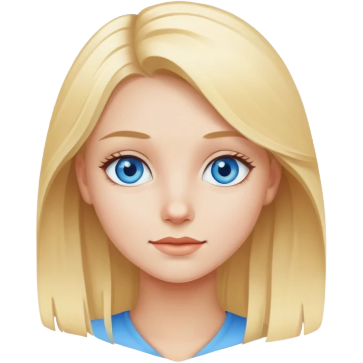 Blonde girl with blue eye emoji
