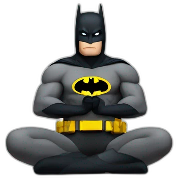 batman meditating emoji