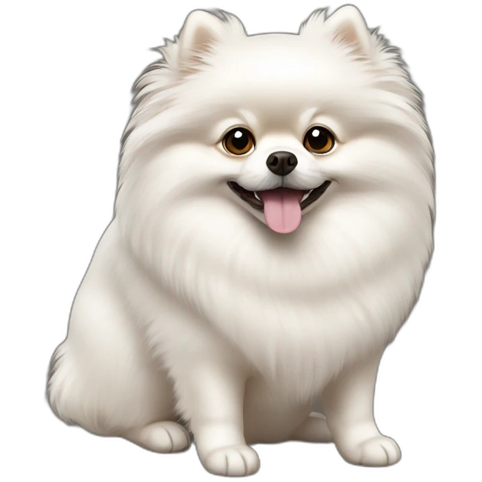 White pomeranian emoji