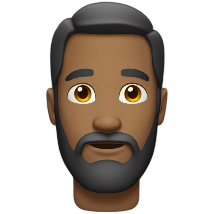 Man with beard and big muscles emoji