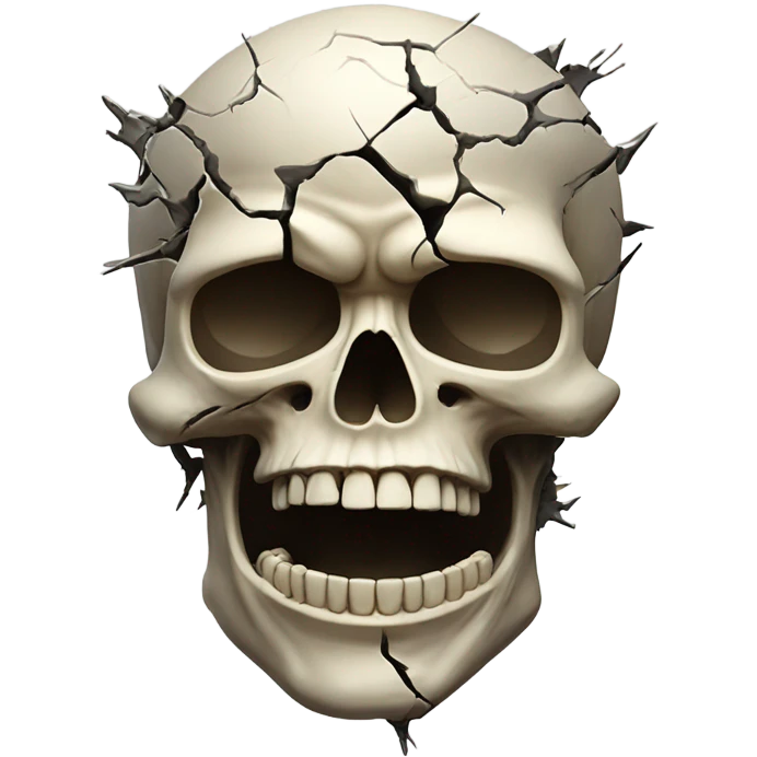 Skull with mind blown emoji