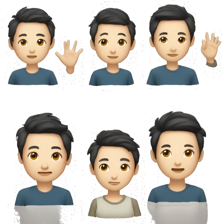 庄子：微笑、宽额、剑眉、丹凤眼、清瘦、高颧骨、飘逸 emoji