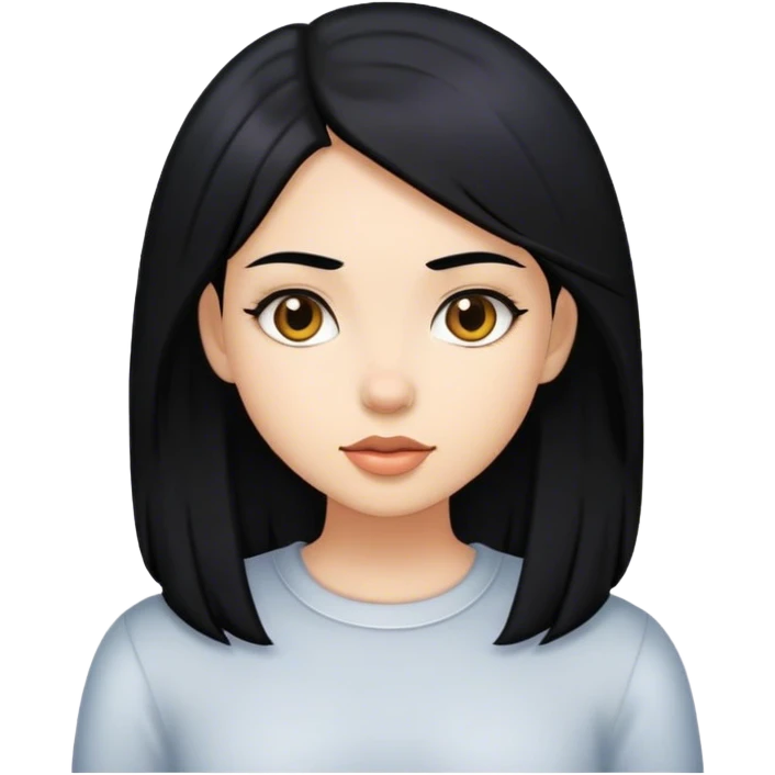 Aisen girl with blach hair emoji