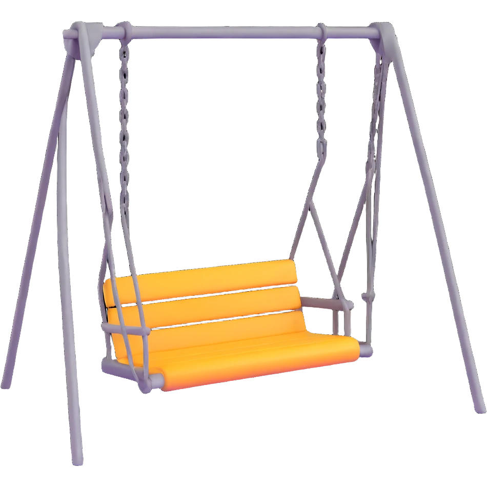 old swing, 3D emoji style emoji