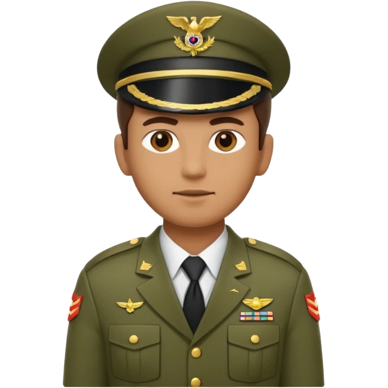 Army man standing with arms behind his back emoji