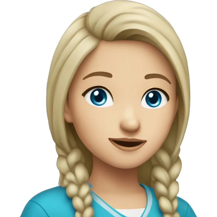 Kazakh-student-girl-blue eyes-casual clothes emoji