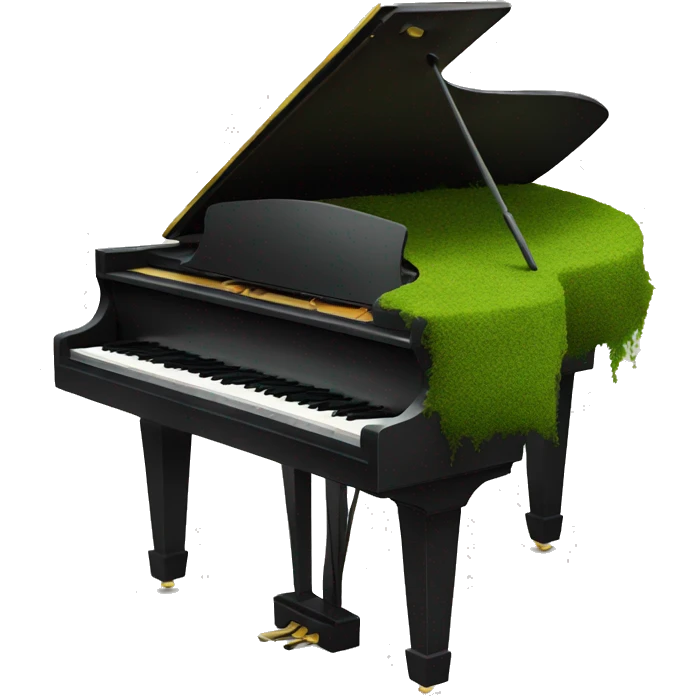 Grand piano with moss on top emoji