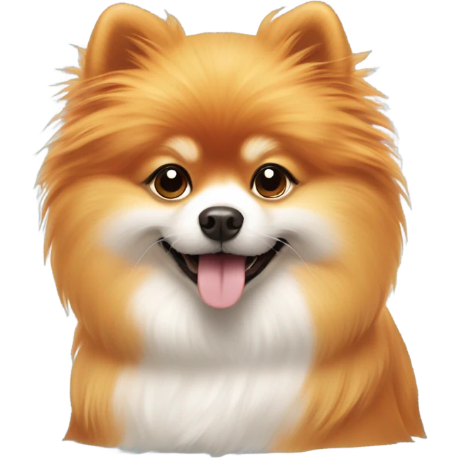 orange Pomeranian dog spa  emoji
