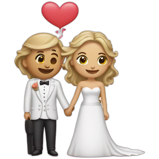 Just married love emoji