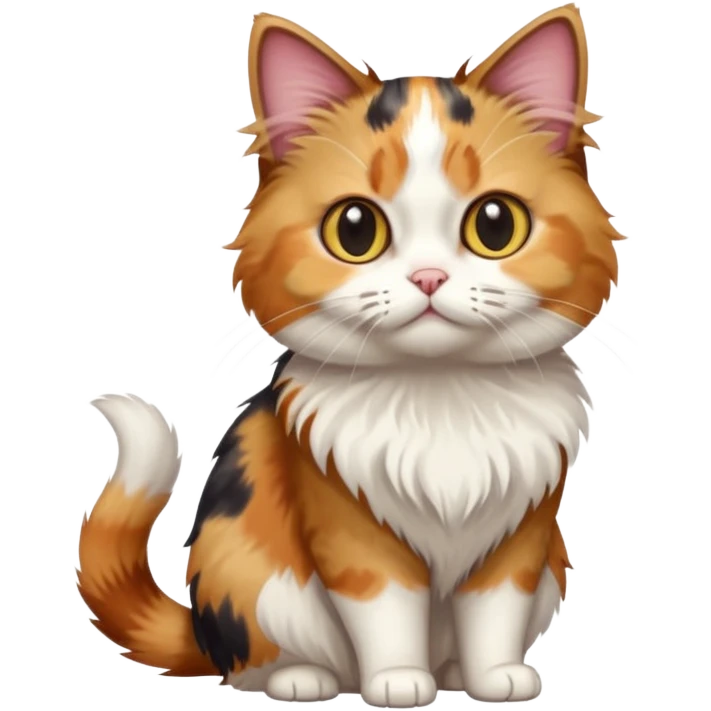 Calico munchkin cat standing  emoji