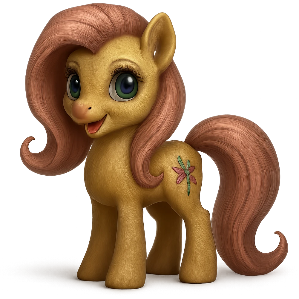 Remove the background and keep only Fluttershy in a realistic style, preserving transparency. Focus on realistic details and natural colors for Fluttershy. emoji