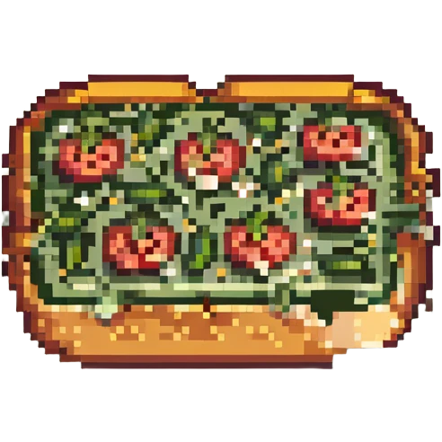 pesto pizza slice, pixel art style, retro, blocky emoji
