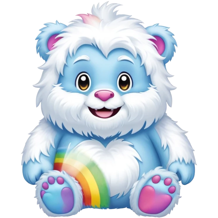  rainbow care bear  yeti emoji