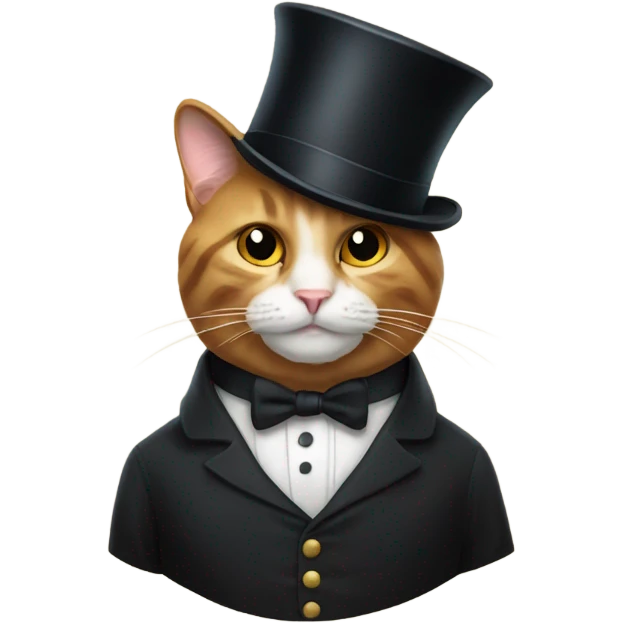 cat with a tophat emoji