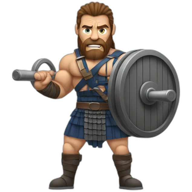 Bodybuilding Braveheart with Cannons emoji