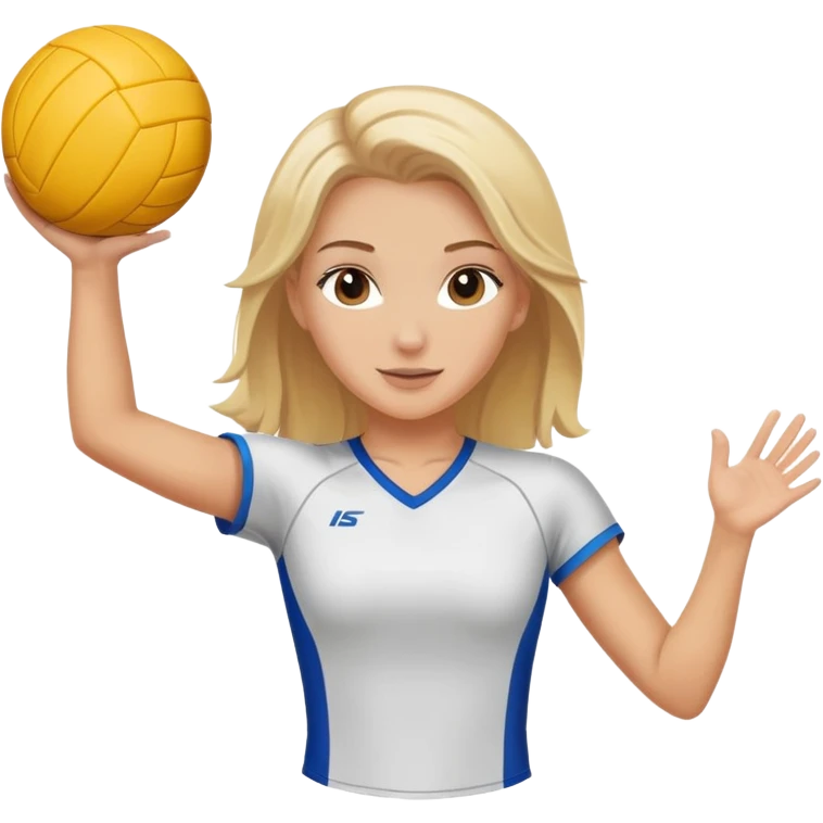 white girl blonde hair playing volleyball  emoji