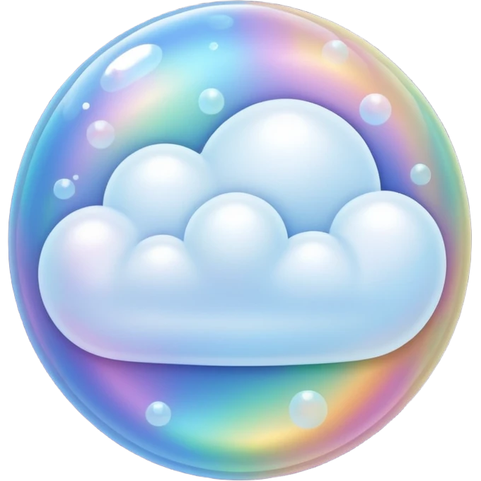 In a bubble cloud. The words “it’s incredible” emoji