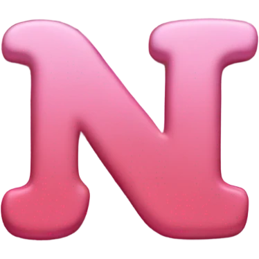 pink letters that say “ N O “ emoji