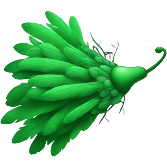 Green plume with flies emoji