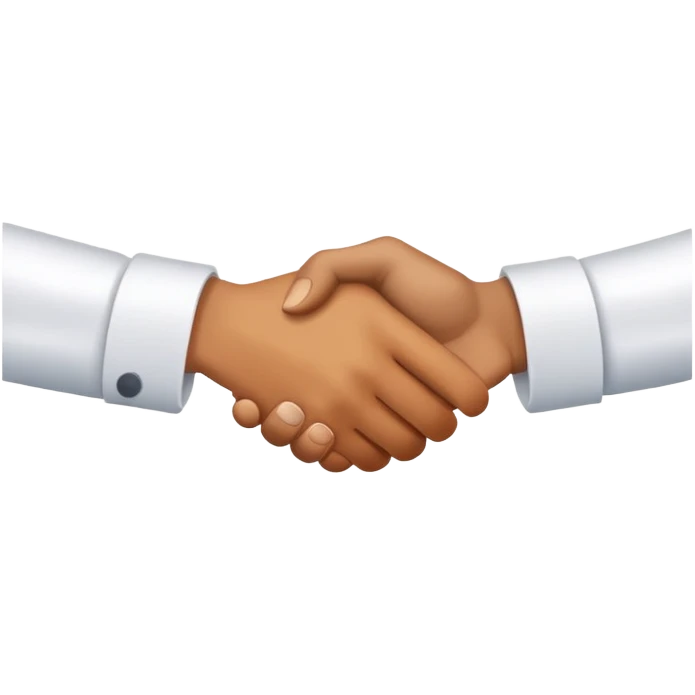 Two people shaking hands representing trust emoji