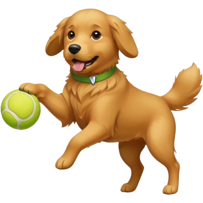Dog playing fetch emoji