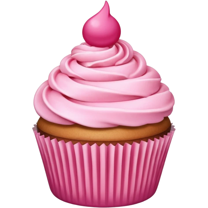 Cupcake with pink icing emoji