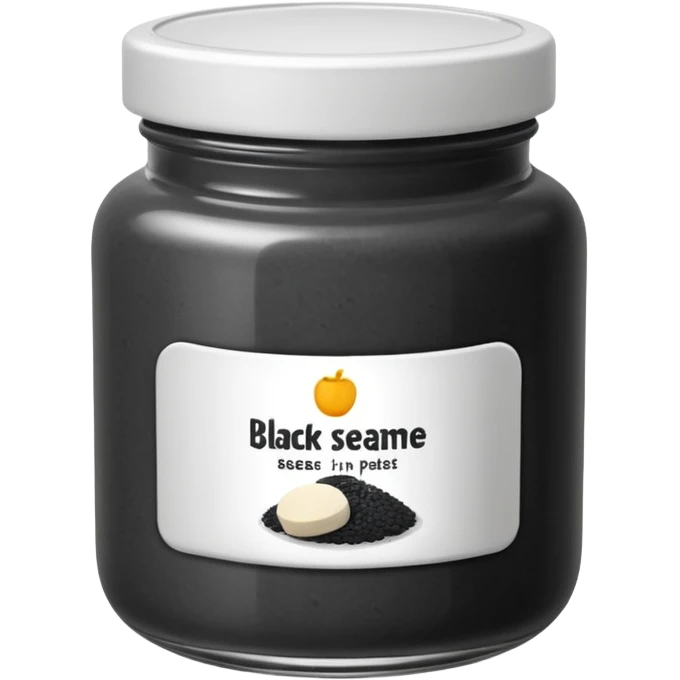 black sesame paste in a jar emoji