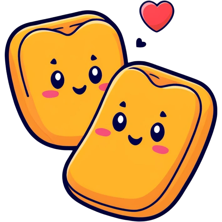 Croquette now with hearts emoji