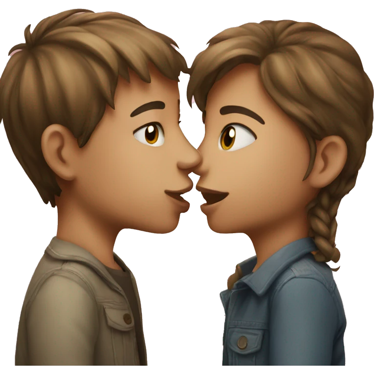 boy kissing girl emoji