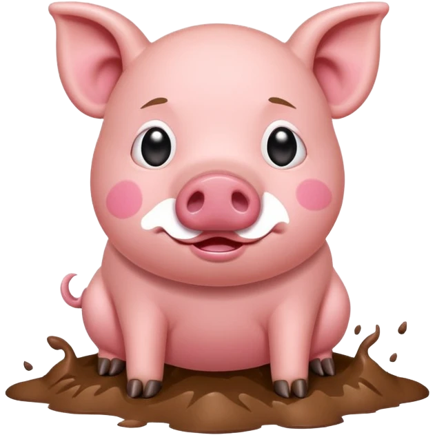 A pig pooping emoji