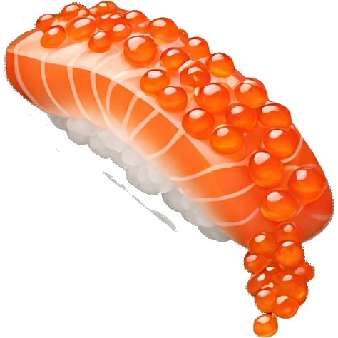 Salmon roe nigiri emoji