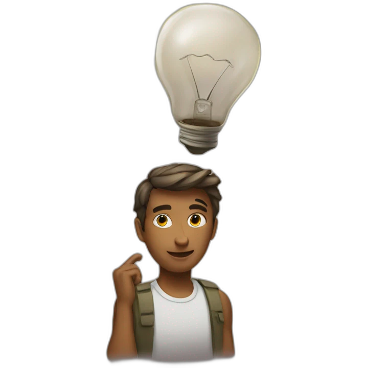 having a brilliant idea emoji