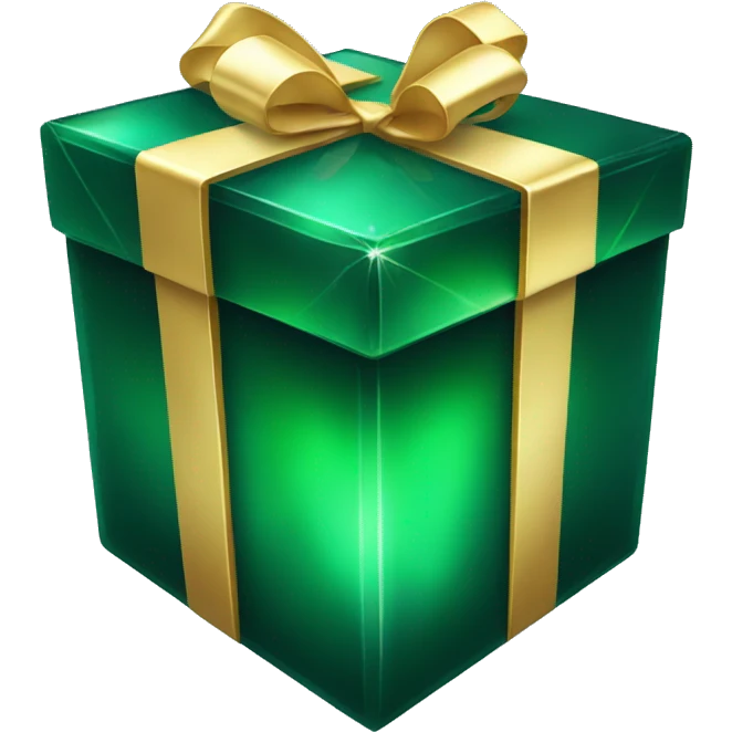 emerald glass gift box emoji