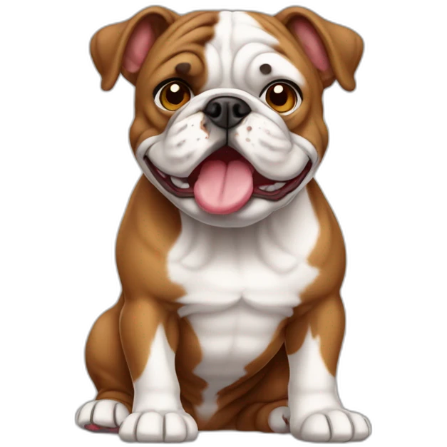 Brown color France-BullDog emoji