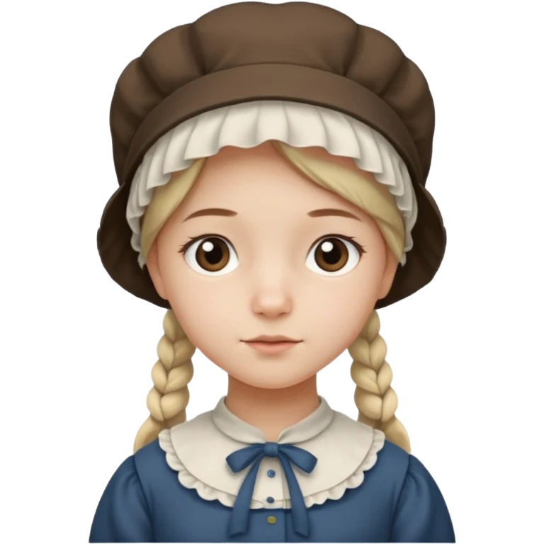 Puritan young girl Amish  emoji
