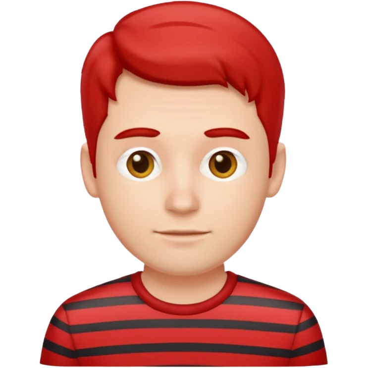 Men with Shirt have red Striped  emoji