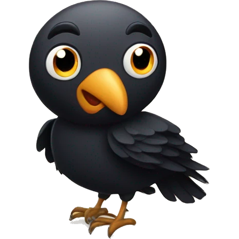 happy night crow emoji