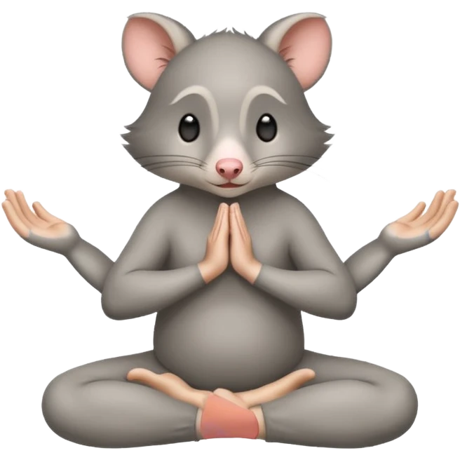 Possum doing yoga  emoji