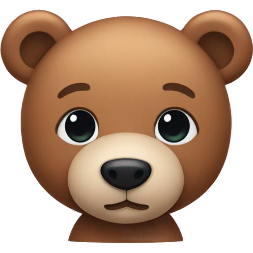 whole body of bear in jellycat style emoji