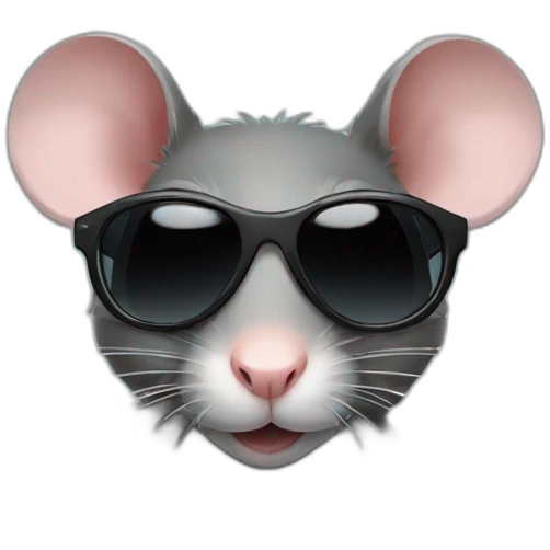 rat with sunglases emoji