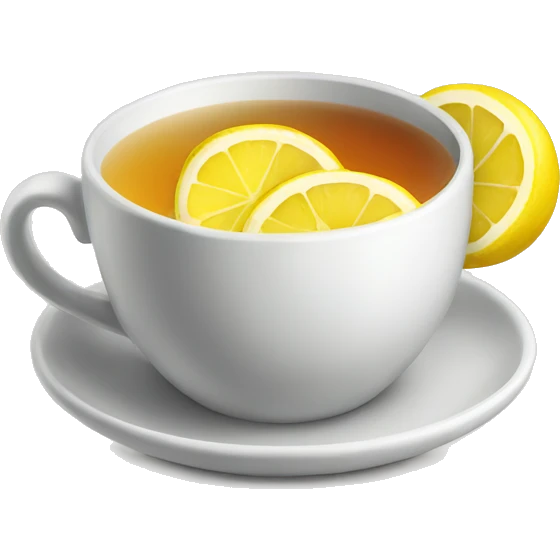 Cup of tea with lemon emoji
