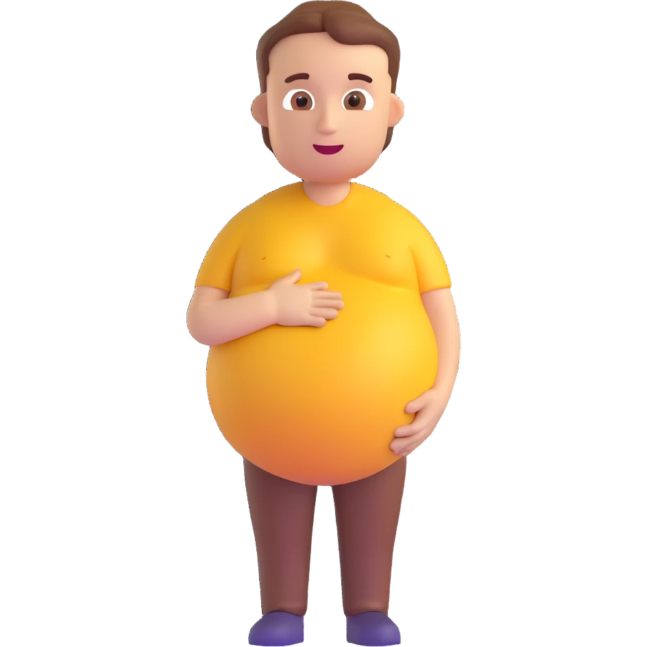 pregnant man, 3d emoji style emoji