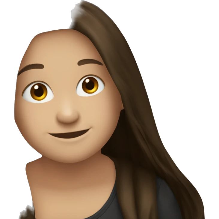 smiling girl with long hair emoji