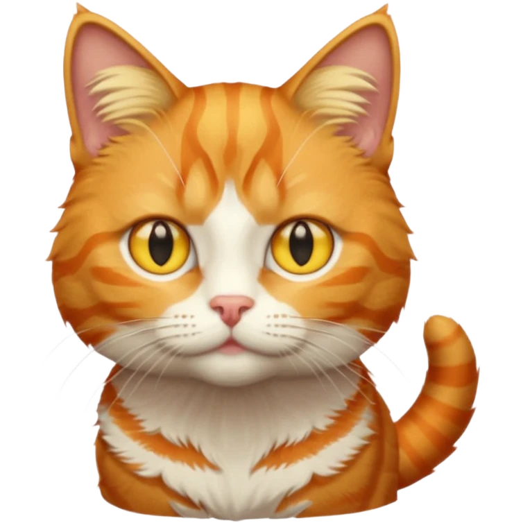 orange tabby cat: yellow eyes short hair emoji