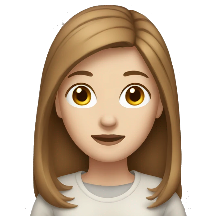 white woman with brown hair  emoji